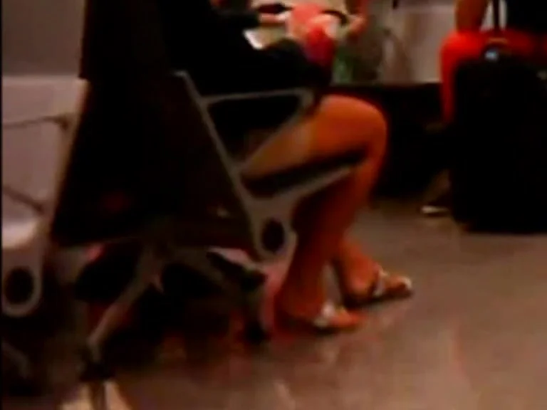 Feet in an airport