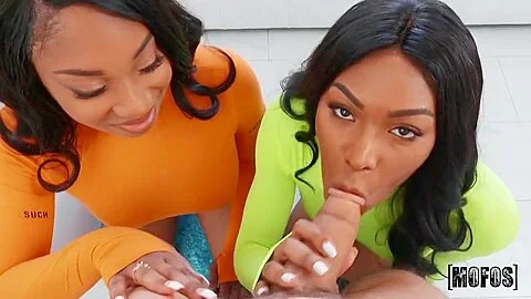 Ebony Spinners Nadia Jay And Lala Ivey In Pov Threes