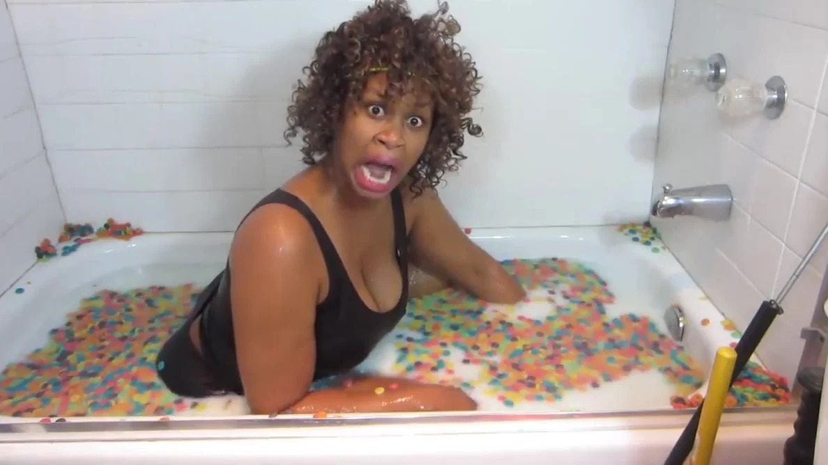 Crazy Busty Ebony Lady in the Shower