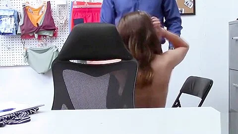 Shoplifter teen 18+ Get What She Deserves at the Office With Horny Officer