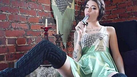Hot brunette Ari Dee shows off in oral fixation compilation