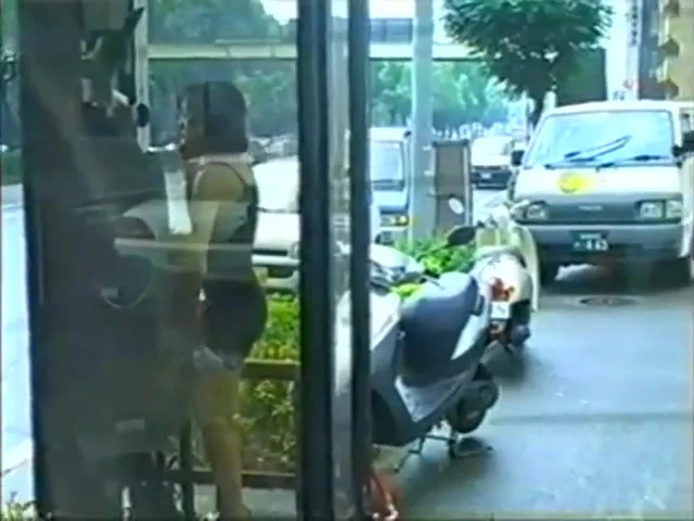 japanese girl stripping on the street