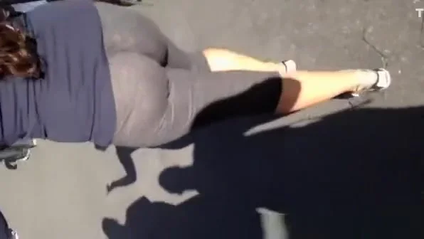 Tight see through sports pants ass