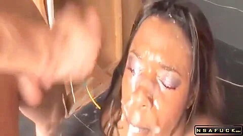 Ebony Milf Bukkake Compilation
