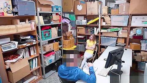 Russian teen 18+ thief busted and fucked by a security guy