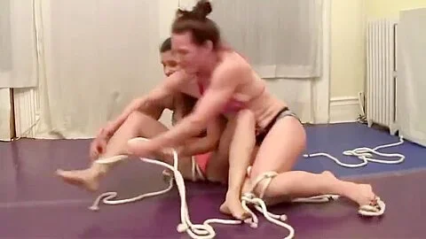 Lesbian Milf Wresling And Bondage