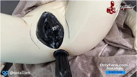 Creamy Dildo Fucking W Latex Doll With Verified Amateurs