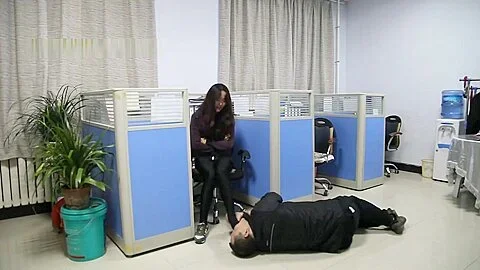 Chinese Femdom (BOSS and Her fat Employee)