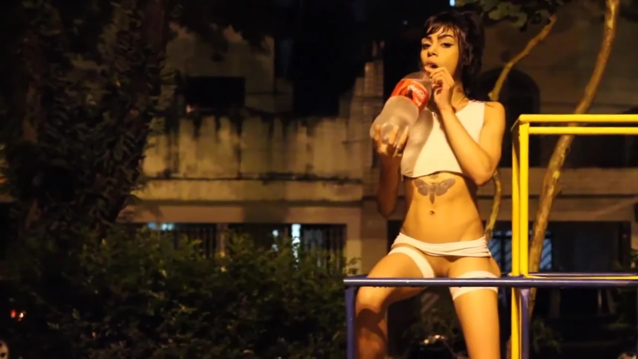 Slut 18 years old girl naked in public showing her young and shaved pussy