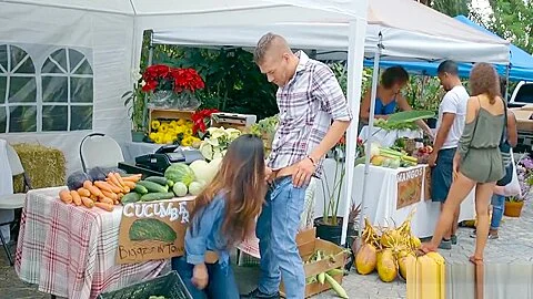 Eva Lovia In Farmers Wife Fuck In the Market