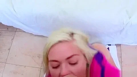 Marvelous youthful slut Chloe Foster makes sensuous blowjob