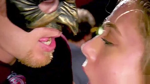 Spanking and machine fucking at orgy