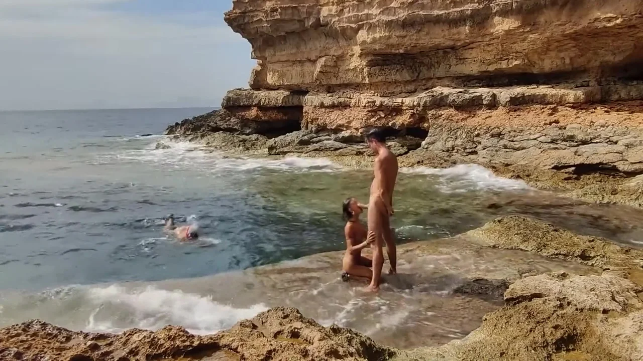 Divers Watching Us Fuck At The Beach Give Us Some Help