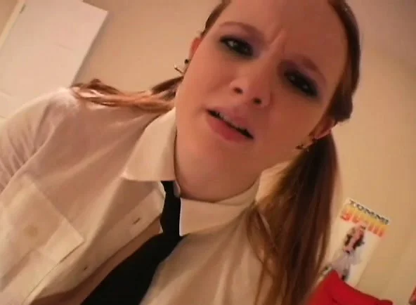 Young shy girl in black panties rubs against friend's crotch