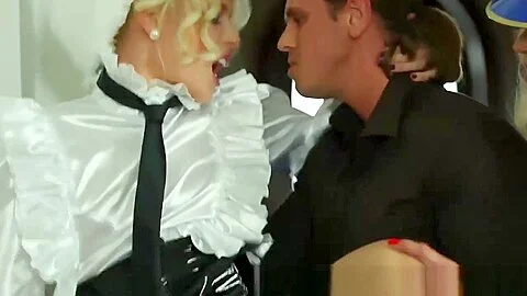 Clothed stockings slut bj
