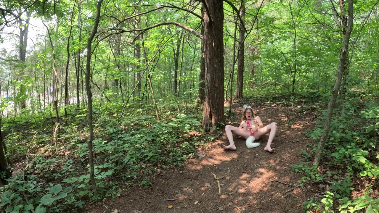 Public, Milf- Solo Wolf Cosplay In The Woods By Busy Highway