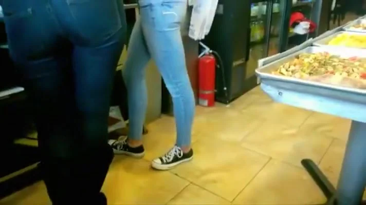 Tight butt on the street