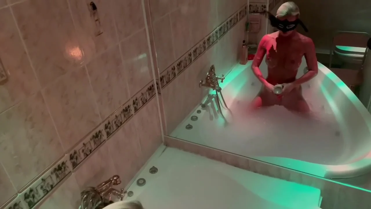 Playing With A Rubber Dick In The Bathroom