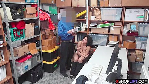 teen 18+ Thief Sucks And Fucks A Security Guys Hard Fat Coc