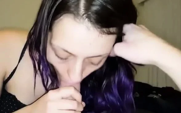 Nice blowjob from cute girlfriend with facial ending