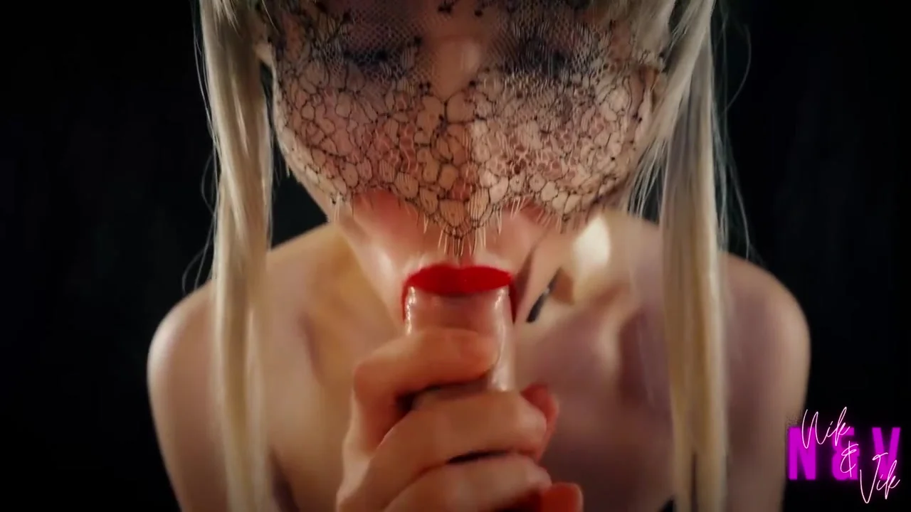 Passionate Blonde With Red Lips Makes Unreal Blowjob And Handjob