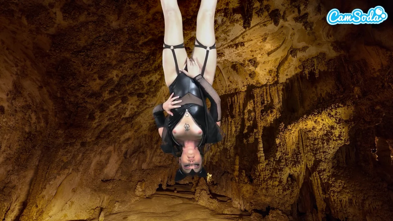 Camsoda - Hot Amateur Teen in Bat Costume Masturbates Upside down has Epic Orgasm