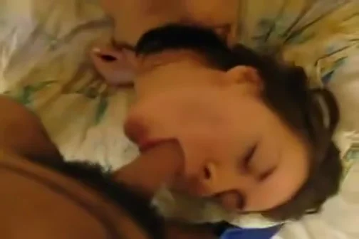Real great blowjob in close up and cumming on breast