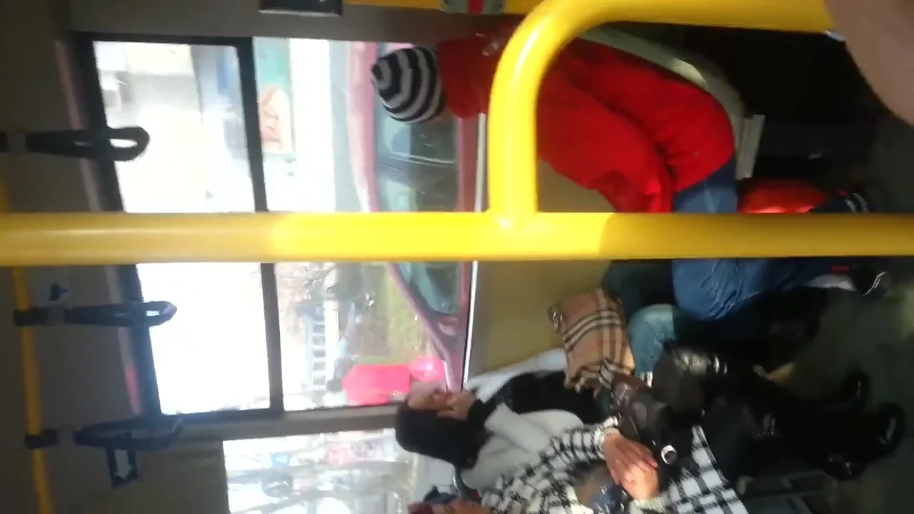 spy sexy mature in bus romanian