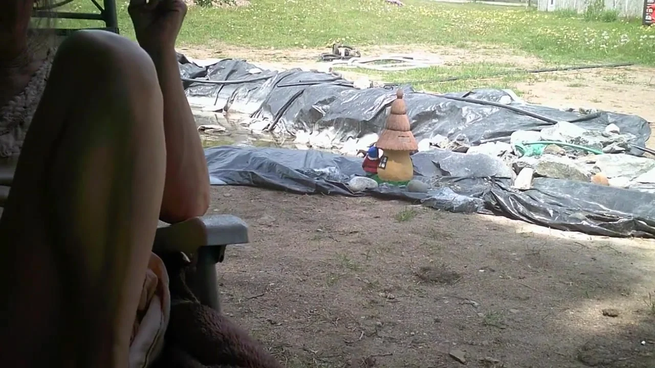Mature Wife Masterbates Wet Pussy Outdoors....to Monster Orgasm
