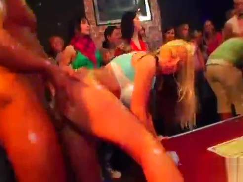 Cope dancing strip undressed by natty strumpets and leaked puss