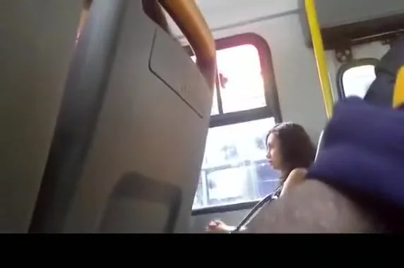 Guy flashes his balls in the bus