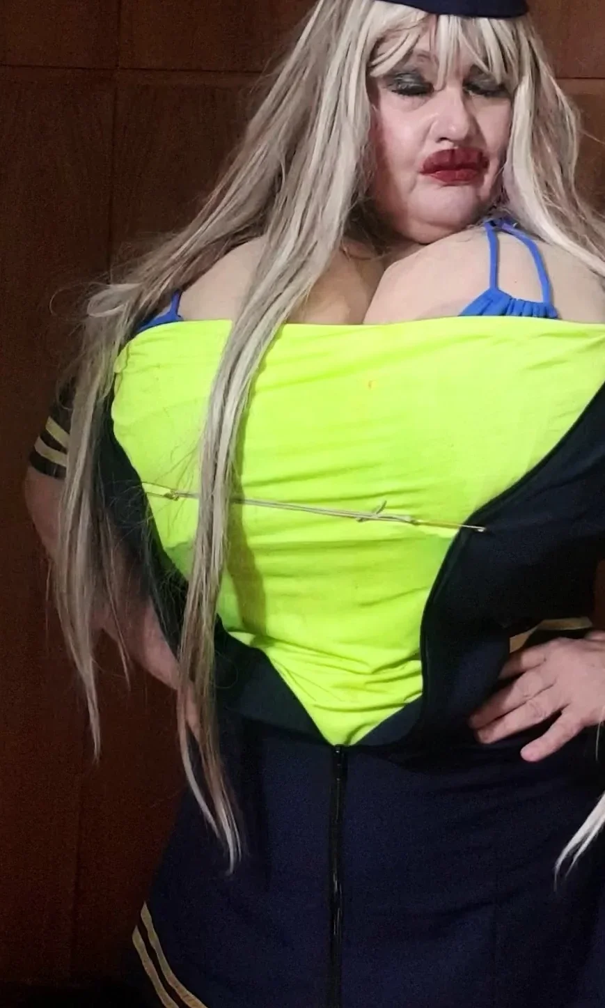 Mistress Susi teasing with huge tits giving a sph