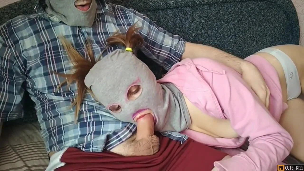 Woke Tired Step sisters Friend To Suck Cock - Mouth Filled Cum After Halloween