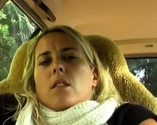Blonde Car Masturbate