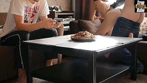 Truehomebabe - Husband Plays Mobile Game, Wife Plays Wi
