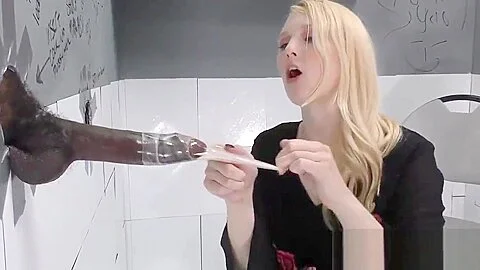 Blonde teen 18+ throats dick