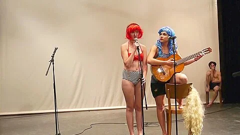 Naked on Stage Ann Liv Young and Students Art Performance 149