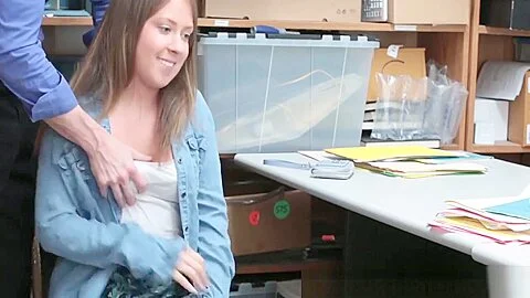 Tiny teen 18+ shoplifter banged