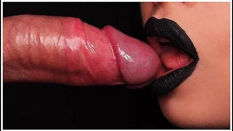 Close Up: Best Black Lipstick Blowjob From Sexy Brunette! Magic Dick Sucking Technique!
