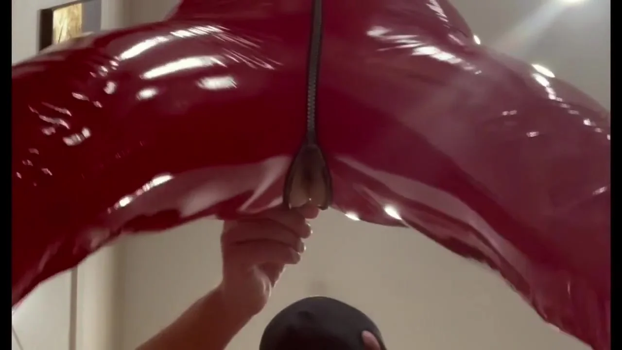Latex Fetish. A Guy Passionately Fucks A Girl In A Latex Suit