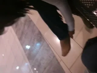 Stocking foot tease