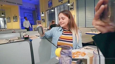 Waiter fucks the guest in the restaurant's toilet