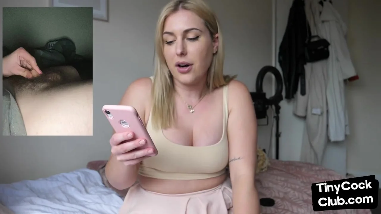 SPH solo busty babe talks humiliative about small dick men