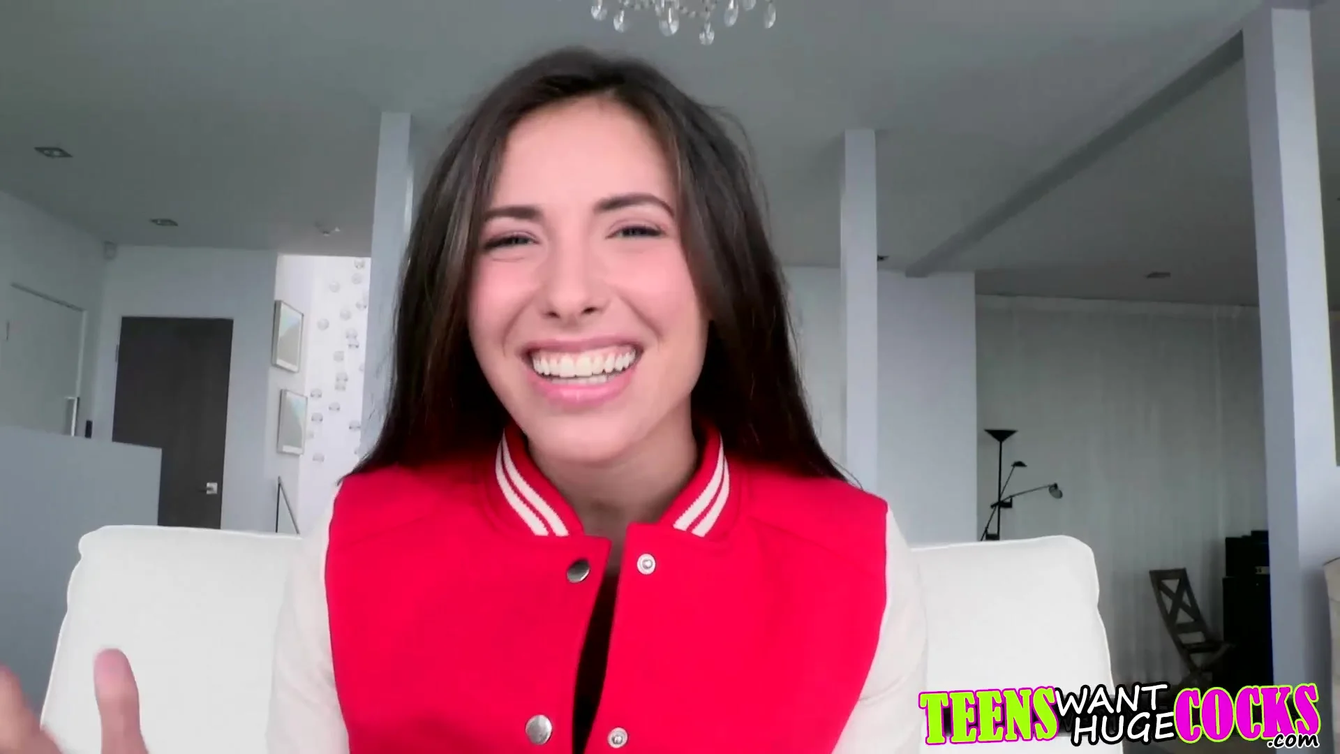 Beautiful brunette teen 18+ Casey Calvert is a queen of big cock