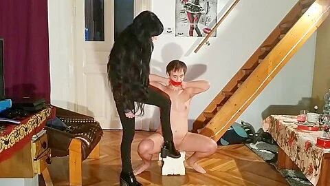 Beth Kinky - Sexy domina cock stomping & ballbusting slave pt1 HD