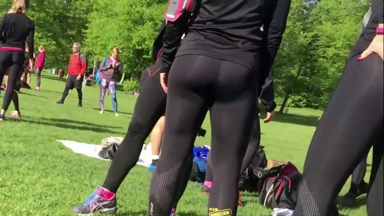 Athletic girls warming up
