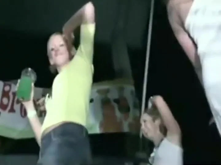 Girls in miniskirts dancing in the club