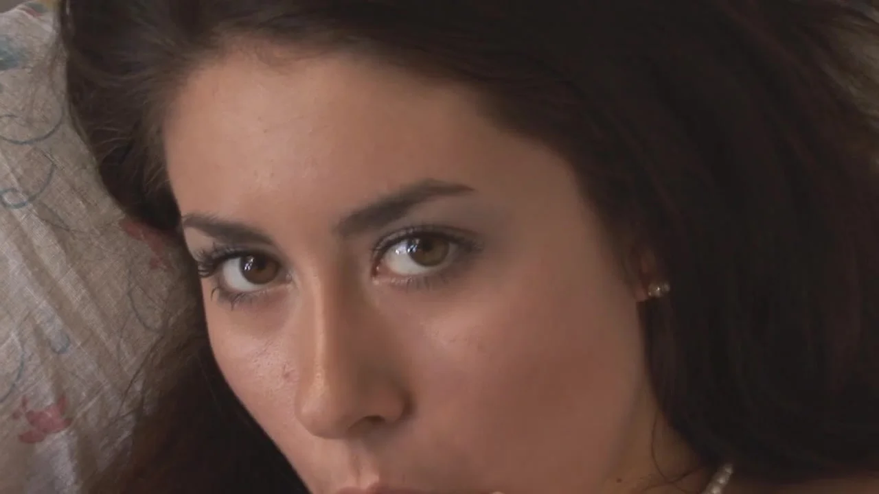 Cute babe licks her dildo before penetrating her cunt with it by Home Alone and Horny