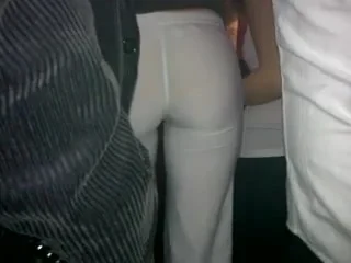 sexy ass in tight white pants
