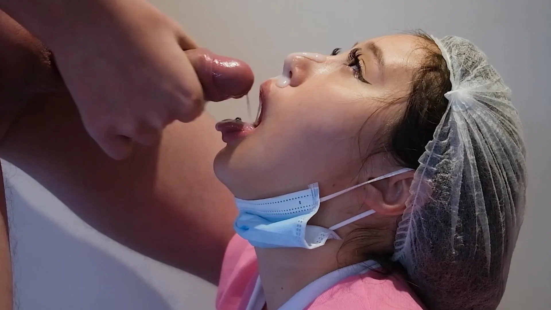 Verified Amateurs In Nurse Demonstrates The Term Deep Throat